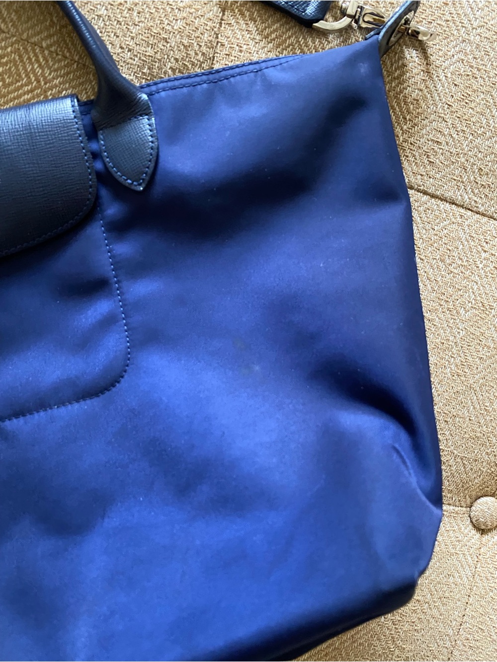 Longchamp Le Pliage Navy Blue 2 Two Way Handle Crossbody Nylon Bag Tote - Picture 2 of 15